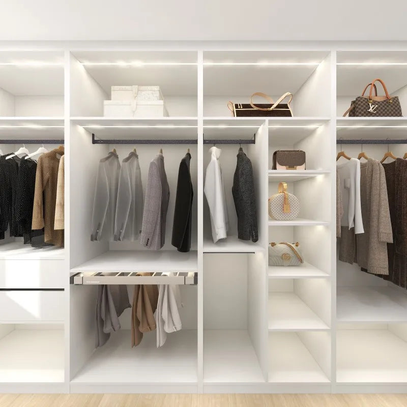 White Open Cabinets Wardrobe Factory Directly Bedroom Furniture Walk in Closets No Doors
