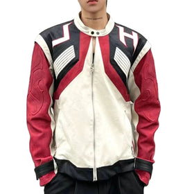 Hot Selling Men's Waterproof Windproof Faux Leather Jacket with Stand Collar Eco-Friendly & Breathable