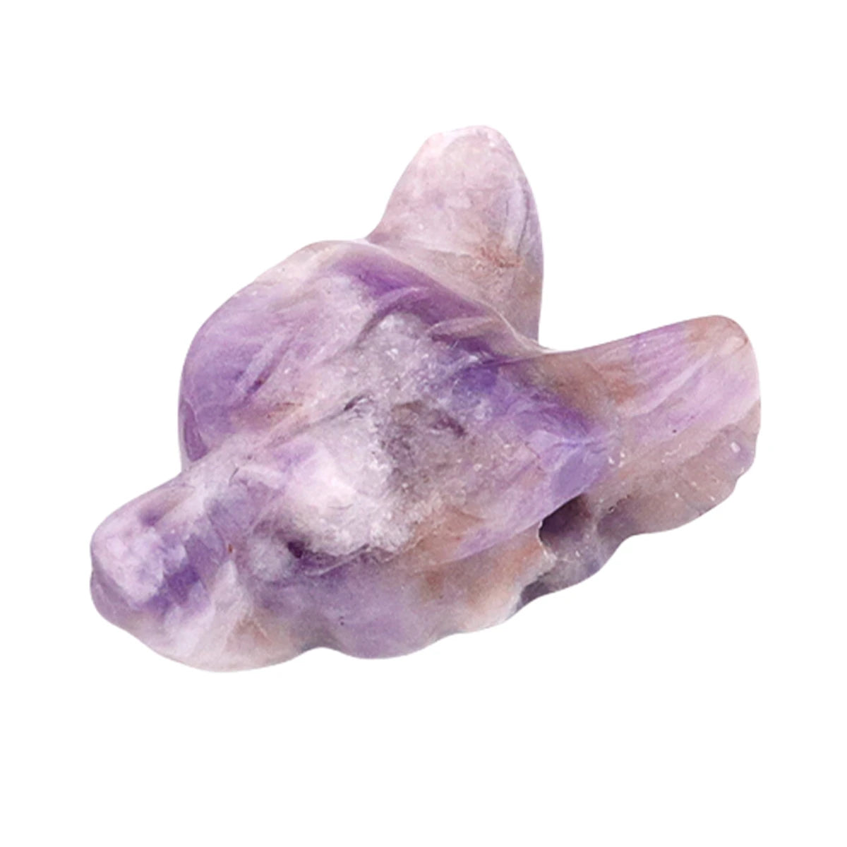 Wholesale Custom Crafts  Amethyst Wolf Head Crystal Carvings Gemstone Natural Gemstones for Jewelry Making