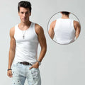 Pack of 3 Men Gym Vest Bodybuilding Ribbed tank Top Stretch Fitness tank Top in Stock