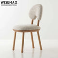 WISEMAX Furniture Modern Dining Room Furniture Wooden Chairs for Cafe Restaurant Fabric Upholstery Dining Chair