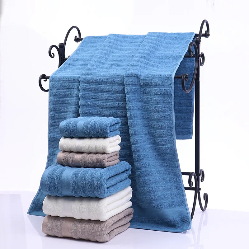 Gaoyang Manufacturer Wholesale 100% Cotton Bath Towel Set Pure Cotton Thickened Soft Absorbent Quick-Dry Woven for Household