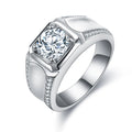 Men's 925 Sterling Silver Moissanite Ring Pass Diamond Tester 1 Carat Hot Sale