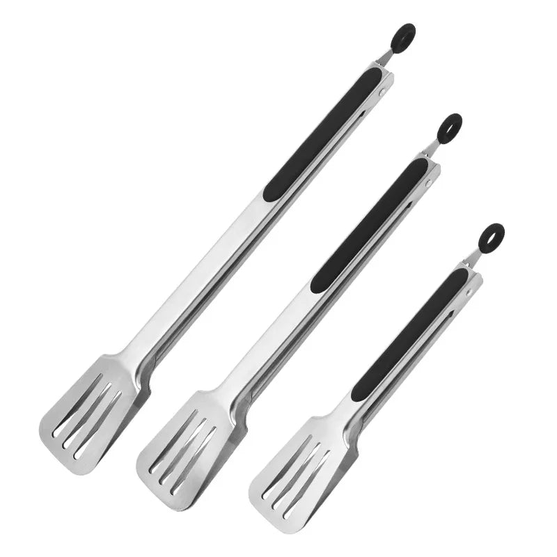 Best Seller Kitchen Accessories Cooking Tools Bread Clip 9/12/14 Inch Stainless Steel Barbecue Food Tongs with Safety Lock