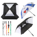 Golf Umbrella 30/32 Inch Wooden Handle Custom Internal Print Golf Umbrella Personalised Golf Umbrella Blue