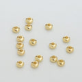 Glossy Loose Beads for Jewelry Making DIY Bracelet Small Gold Beads 14K Gold Plated Brass Abacus Beads