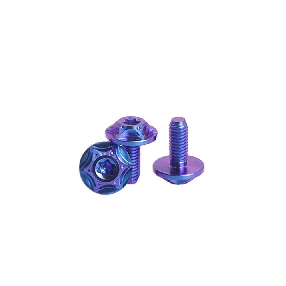 Export Vietnam Gold/Blue/Black/Rainbow Anodized Color M6*15 Titanium Torx Head Screw Milling Head Style Bolts for Wire EDM