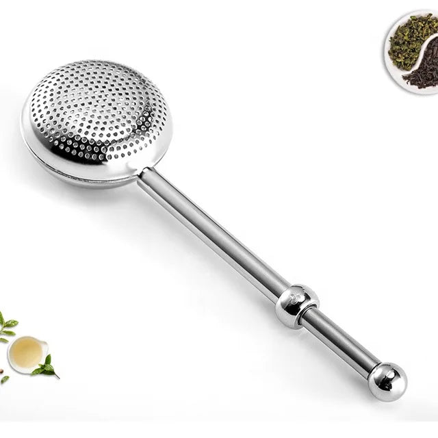 Premium Long Handle Stainless Steel Ball Shape Tea Strainer Infuser