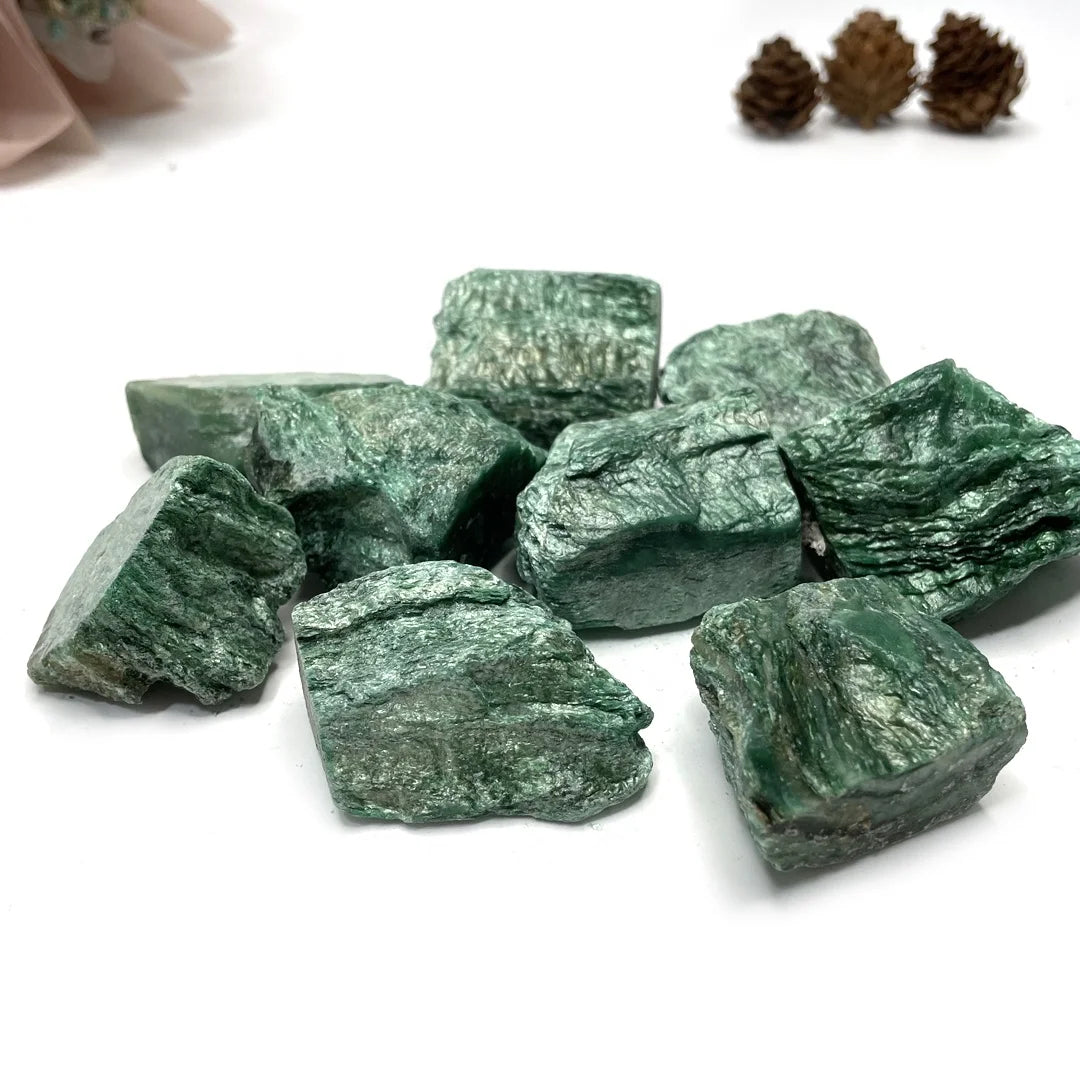 Wholesale Natural Crystals Gemstone Rough Stone Raw Green Mica Stone  for Gemstones Healing Stones
