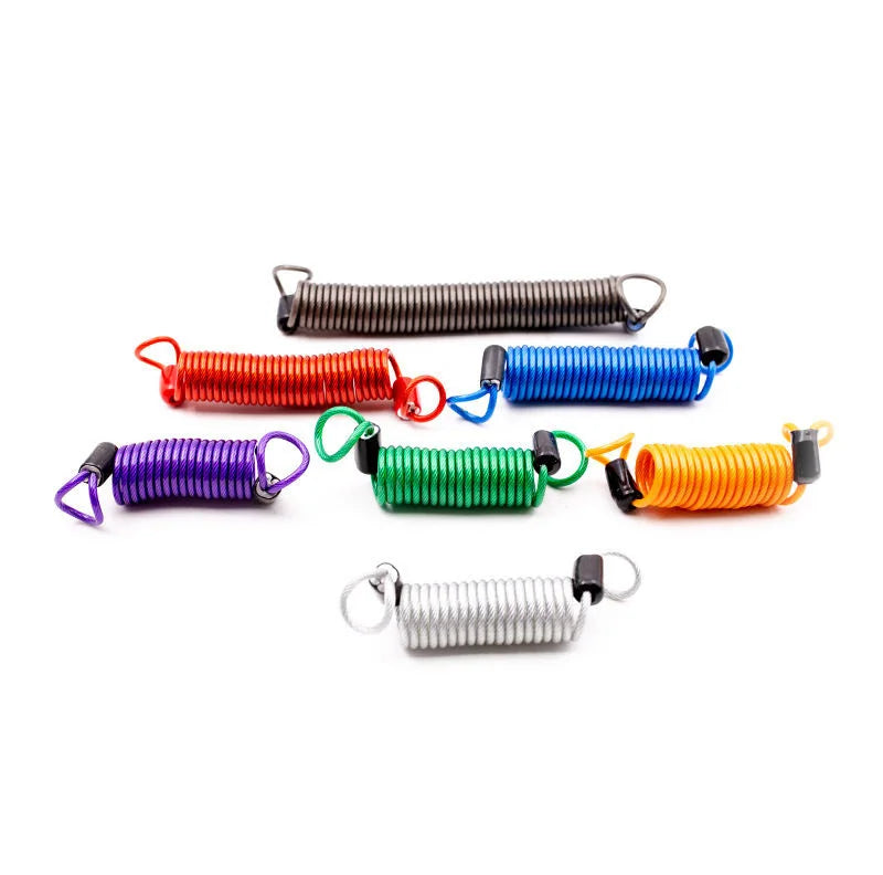 Retractable PVC Plastic Coated Bike Lock Safety Spring Cable Lanyard with Anti-theft Coil Wire Rope Disc Cable Lock for Bicycles