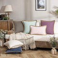 Farmhouse Decor Burlap Linen Trimmed Tailored Edges Solid Throw Pillow Case Cushion Cover Pillowcase