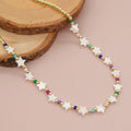 Go2boho 18k Gold Plated Beaded Choker Necklace Women's Bohemian Summer Beach Style Star Shell Alloy Jewelry Summer Beach Gift