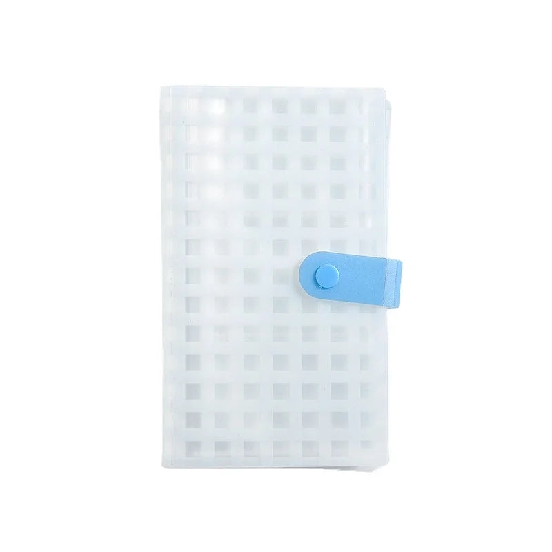 MIO Custom Sleeves 3-Pocket Card Holder PP Photo Collector Card Album Binder with Button Closure for Business Card Organization