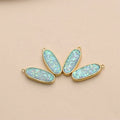 Factory Price New Design Fantasy Color Imitated Opal Rectangle Bling Bling Pendant Necklace