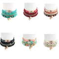 Bohemian Turkey Eye Bracelet Miyuki Bracelet Set Fashion Jewellery Bracelets in Bulk Wholesale