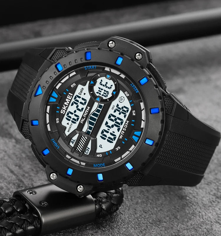 New Arrival Skmei 1885 Fashion OEM Sport Digital Watch Quartz Movement Glass Men Wrist Black Waterproof 50 Meters
