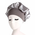 Women's Unisex Satin Solid Wide-brimmed Sleeping Hat Night Sleep Cap Hair Care Bonnet Daily Four Seasons