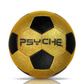 PSYCHE Soccer Football Shiny Gold Black Fashion Design Official Size 5 Made of PU Leather-Christmas Gift for Holidays