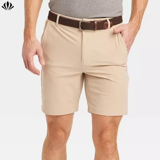 New Arrivals Men's Regular Fit Quick Dry Golf Shorts With Zipper Pockets