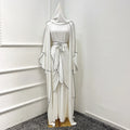 Yiwu Manufacturers Wholesale Three-piece Skirt Set With Fringed Jacket Muslim Women Dress Womens Dresses   Dress Abaya