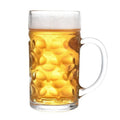 Custom Logo 1L Oktoberfest German Beer Mug Classic German Beer Stein with Dimpled Shape With Handle