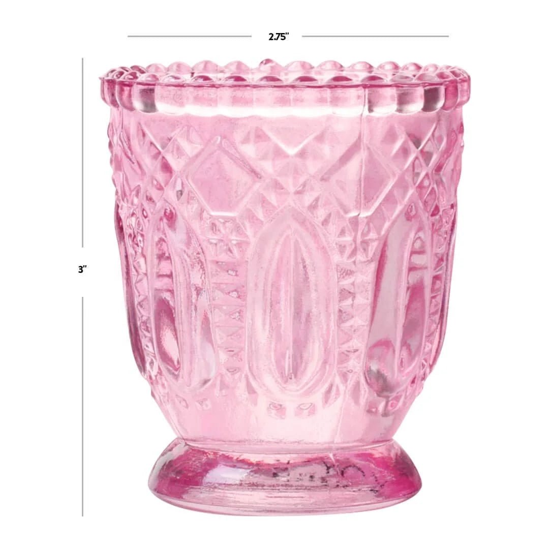 Wholesale Jewel Tone Vintage Glass Votive Candle Holders Set Creative Home Table Wedding Decor Empty Food Storage Container