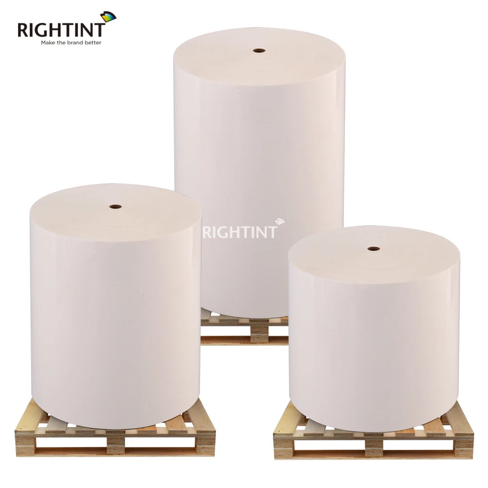 Flexography Eco Plastic Film Polypropylene Self Adhesive PE Stretch Film Flexo Jumbo Roll