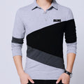 Chinese Clothing Factory Manufactures the Latest Fashion Splicing Style  Quick Drying  Fabric Men's Brand  Polo Shirt