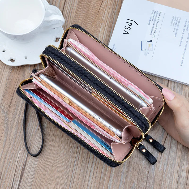 OEM Wallet Women Long  PU Leather Ladies Wallets for Women Fashionable Purse