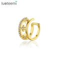 LUOTEEMI Cowgirl Fashion Jewellery Plated Woman Diamond Lady Earing Jewelry New Gold Hoop 18K Cartilage Earrings