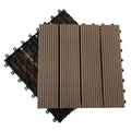 Outdoor Decoration Wood Alternative Floor Mould-proof WPC Interlocking Garden Landscaping & Decking Tiles