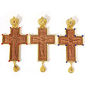 Orthodox Christian Pectoral Pendant Religion Wood Alloy Cross Necklace Ornate Crucifix Jesus Orthodox Priest