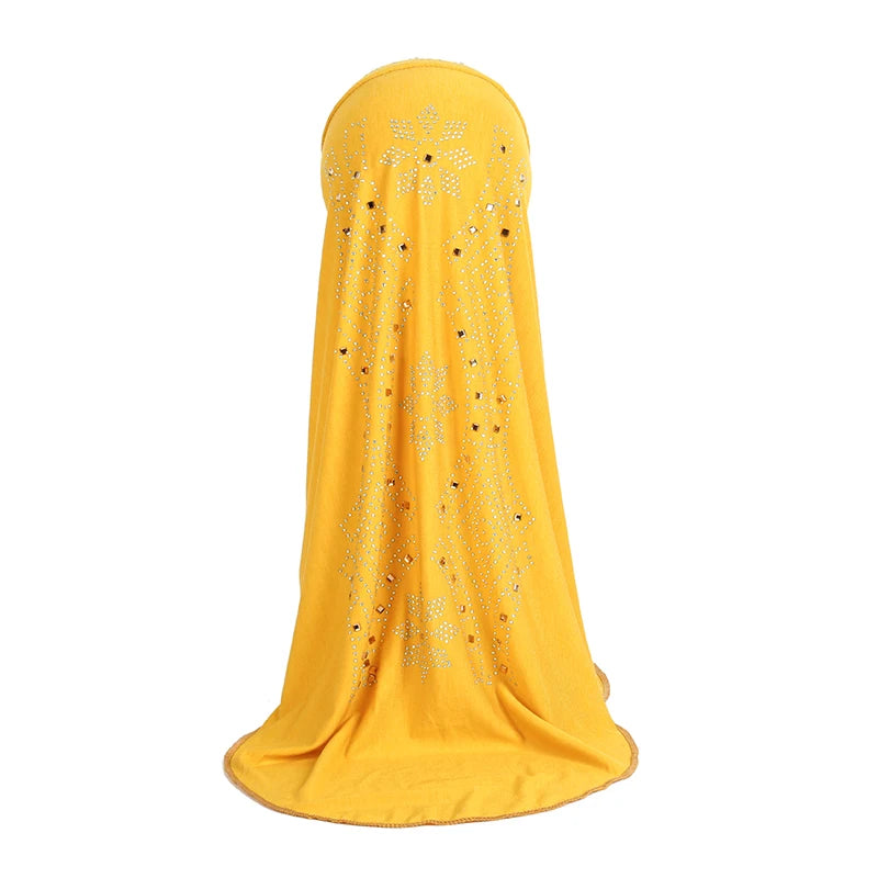 New Fashion Applique Pearl Embroidery  Diamond Instant Hijab Scarf Malaysia Muslim Hijab Hat
