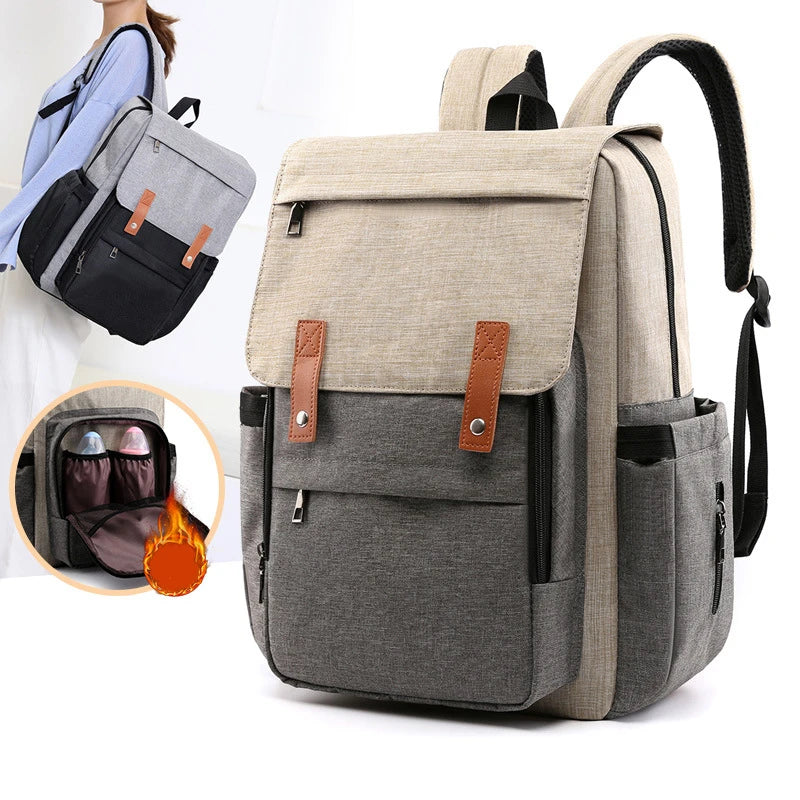 2024 Large Capacity New Color Mix Design Nappy Waterproof Mommy Baby Diaper Backpack Wholesale Polyester for Mom