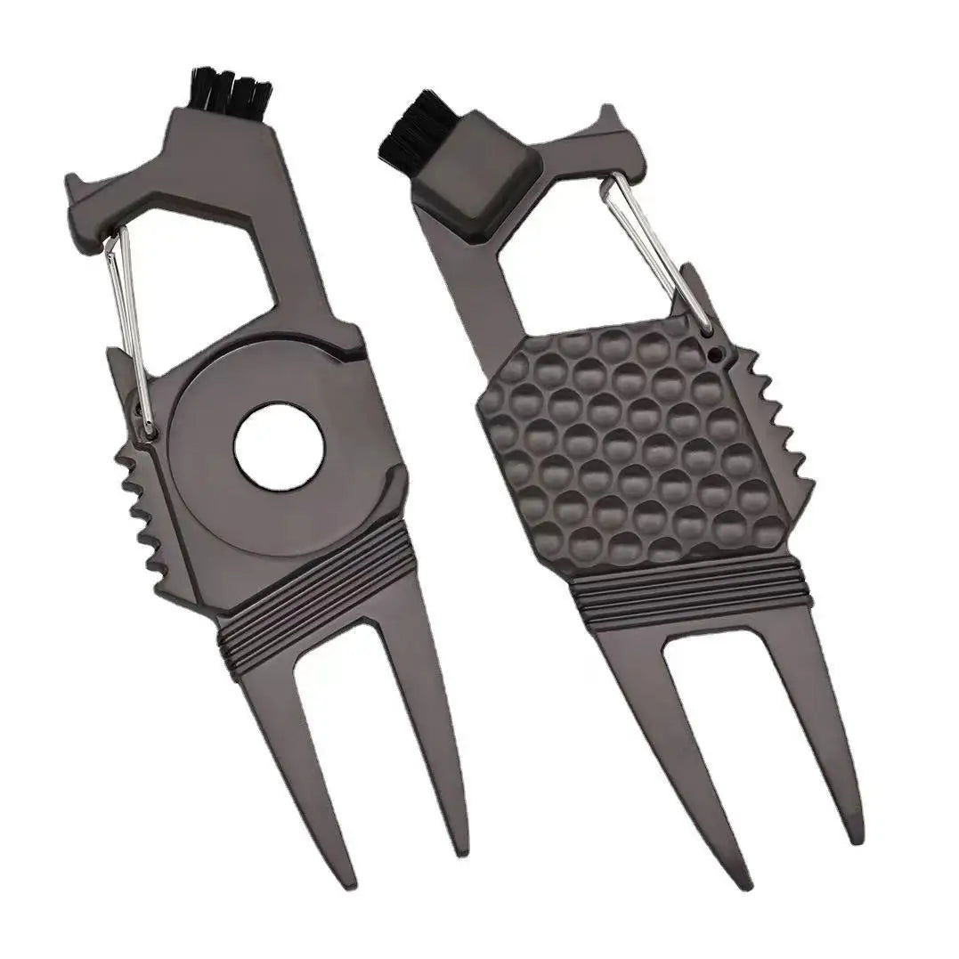 Custom Golf Gifts Multipurpose Magnetic Ball Marker Golf Club Cleaner Waist Clip Golf Opener Divot Tool