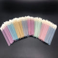 50pcs/bag Shiny Crystal Eyelash Applicator Disposable Crystal Handle Nylon Mascara Wands Spoolie Brushes