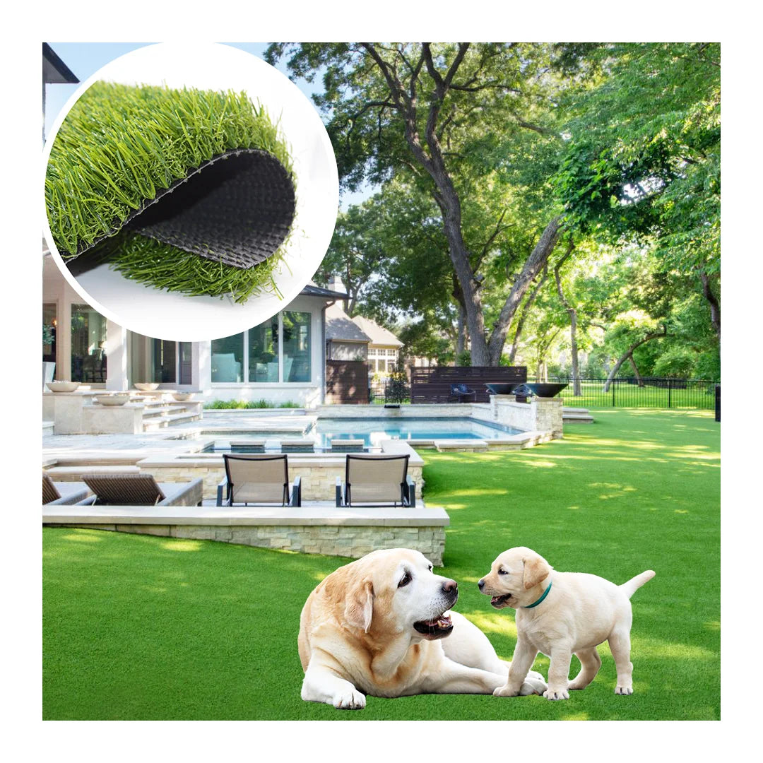 XIAOUGRASS 40mm Synthetic Artificial Grass Turf-Easy Installation Durable Eco-Friendly for Landscaping Football Sports Flooring