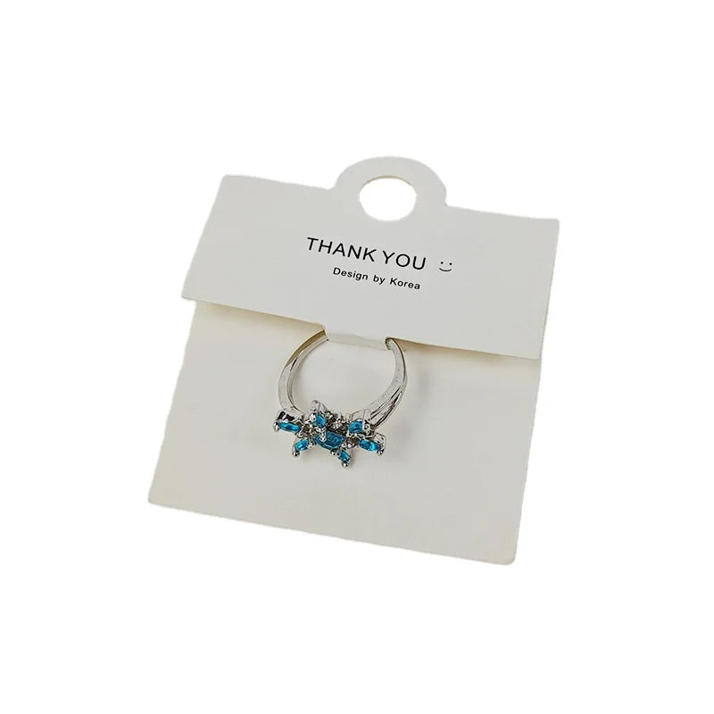 Factory Wholesale Custom Folding Paper Card Hanging Ring Jewelry Packaging Paper Card Printing Custom logo
