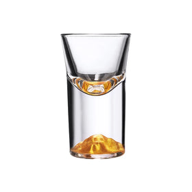 Creative Gold Foil Bottom Liquor Glass Household Shot Glasses Phnom Penh Shot Mini Glass Accept Customization