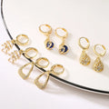 European Quality Earrings Planet Moon Sun Earrings for Women Hoop Gold Color Designer Earrings