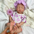 Lifelike Full Silicone Reborn Baby Doll 17 Inch Anatomically Correct Sleeping Girl Soft Touch Emotional Comfort Collectible Toy