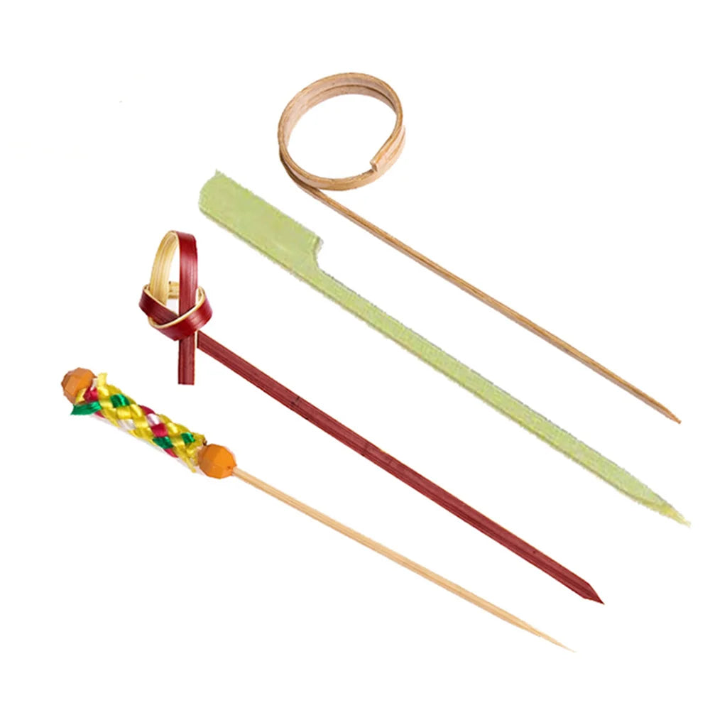 Disposable Cocktail Picks Bamboo Teppo Knotted Skewers Stick From China Wholesale
