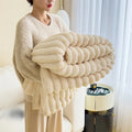Amity Rabbit Plush Blanket Winter Multifunctional Milk Plush Flannel Plush Blanket Sofa Nap Blanket for Winter