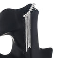 BOXUAN Hot Sale Fashion Teardrop Crystal Glass Long Tassel Claw Chain Earrings Rhinestone Gold Plating Vintage for Parties Gifts