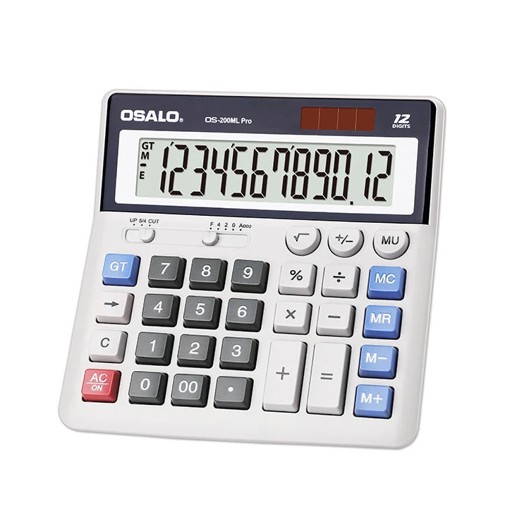 Hot Sale 12-Digit Flexible Solar Desktop Calculator Super General Purpose for Office and Supermarket Made of Durable Plastic