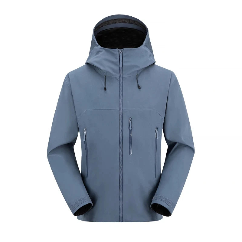 High Quality Windproof Waterproof Outdoor Jacket Full Heat Sealed with Triple Laminated Mountain Travel Technical Fabric Jackets