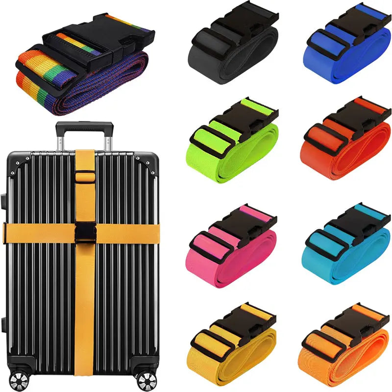 Custom Length Adjustable Nylon PP Luggage Strap with POM Buckle Portable and Personalized Belt