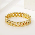 Trendy Simple Fashion Women's Gold Plated Alloy Stacking Hollow Twist Irregular Cuff Bracelet MM B18 for Party Wire
