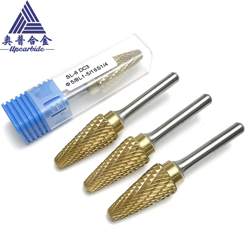 1/4 1/8 Inch L Cutting Polishing Double Cutter Tungsten Carbide Burrs YG8 Grade Coated High Wear Resistance