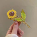 Genya Alloy Flower Hair Claws Hairpins Fashion Hair Accessories New Sunflower Metal Hair Clamps Clips for Women